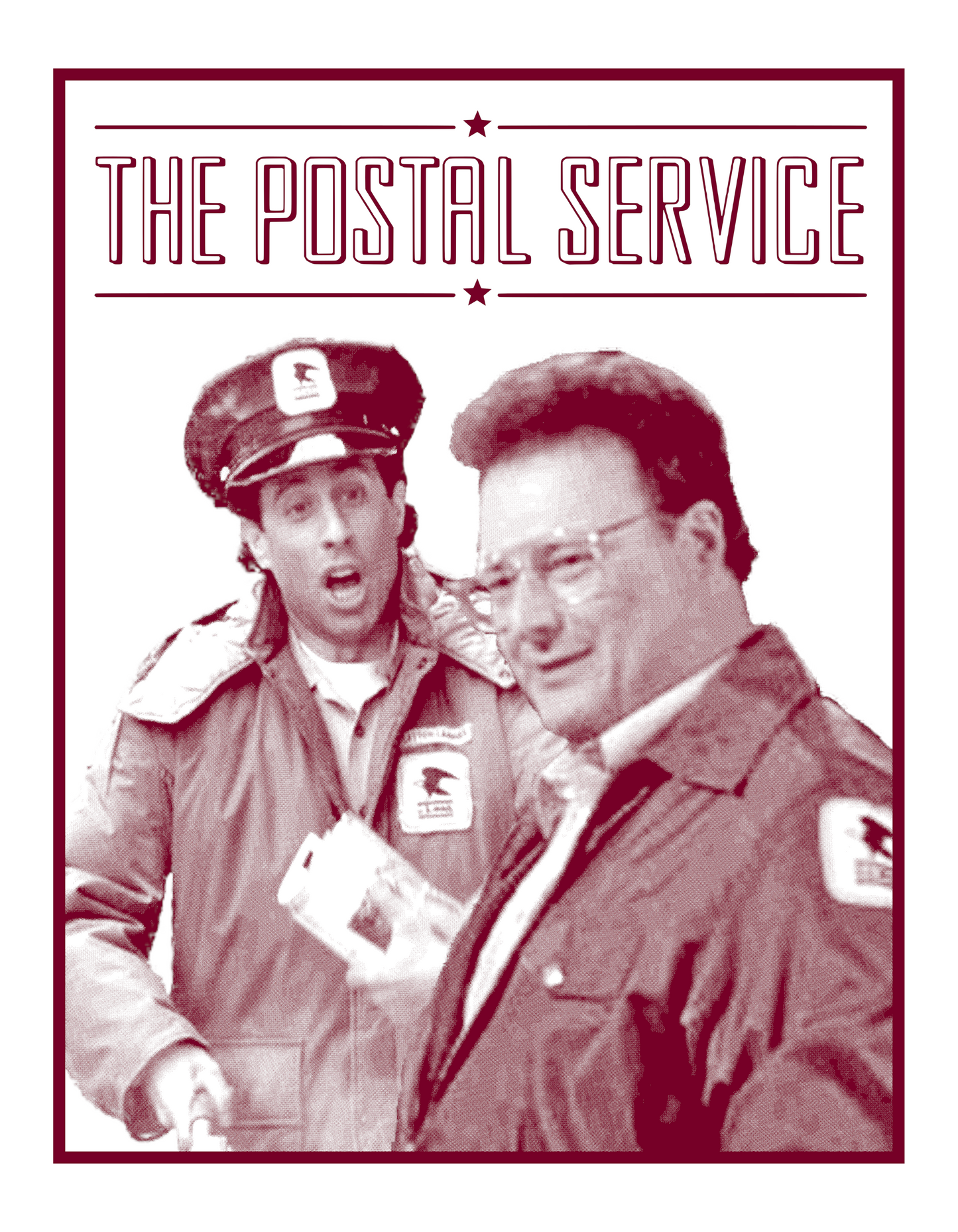 Postal Service on White T-Shirt